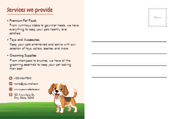Animal&pets-company-postcard-16 Back