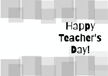 Teacher's Day Outside