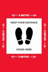 Social Distance Marker Front