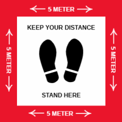 Social Distance Marker Front