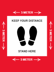 Social Distance Marker Front