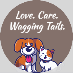 Love. Care. Wagging Tails. Front